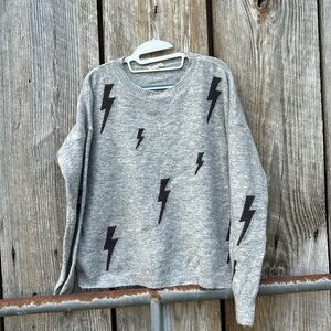 Gray Lightning Sweater